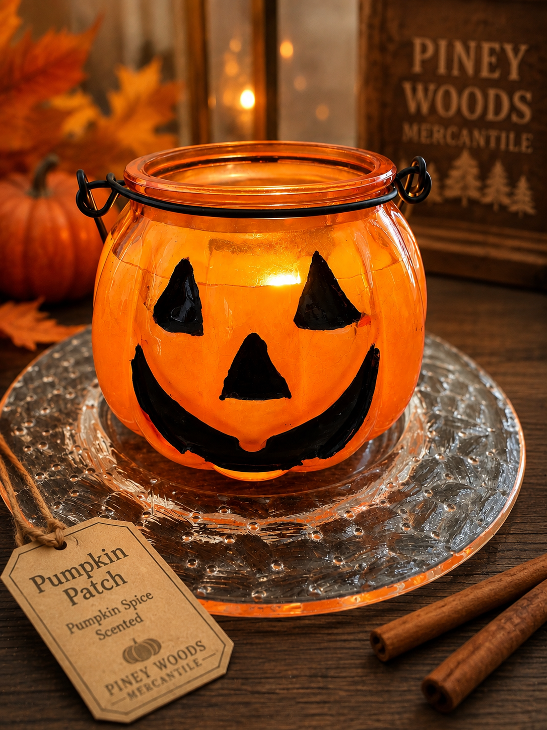 π Pumpkin Patch Beeswax Candle β Pumpkin Spice Scented Jack-Oβ-Lantern Candle