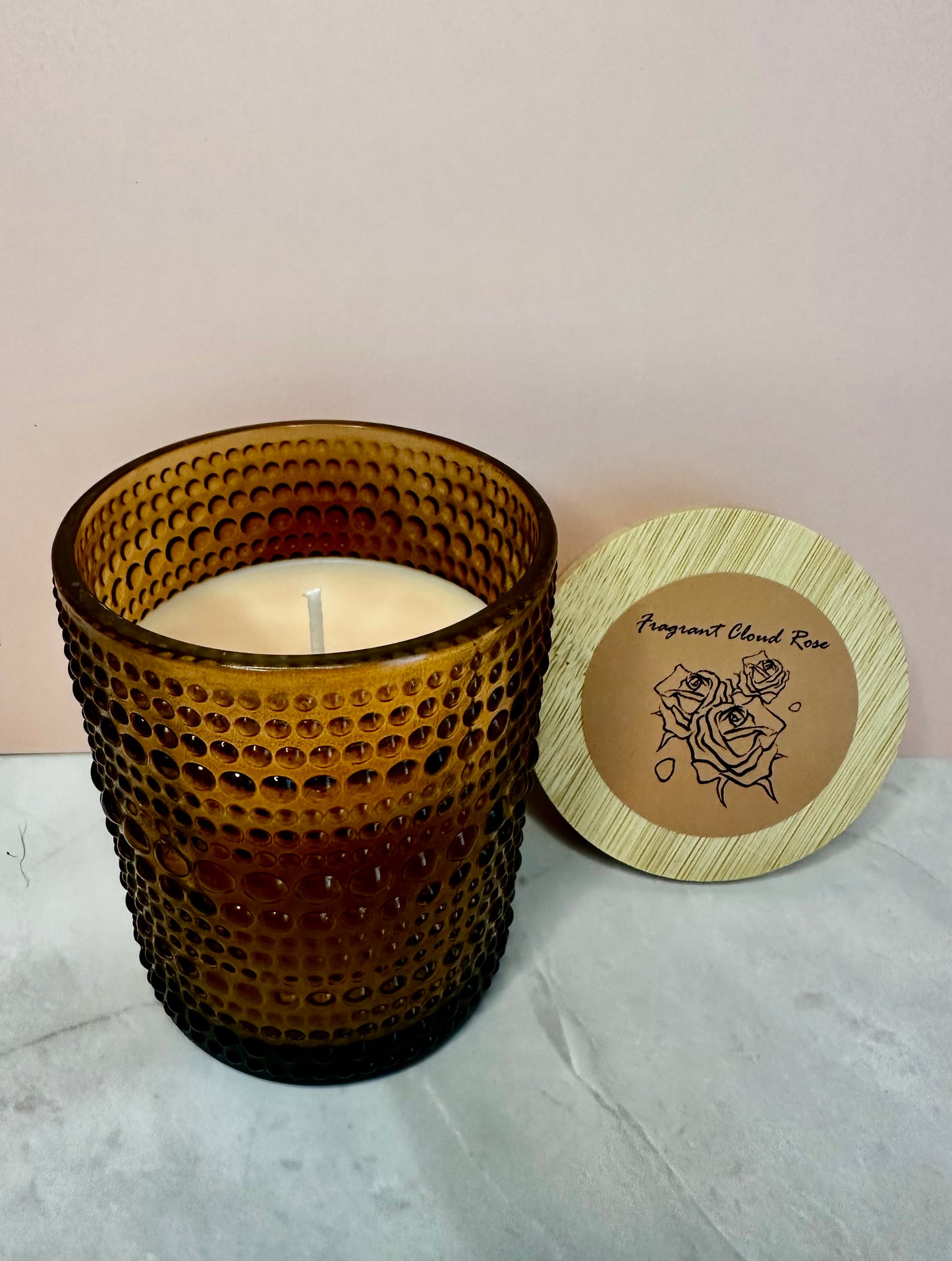 Fragrant Cloud Rose | Pearl Amber Glass Candle