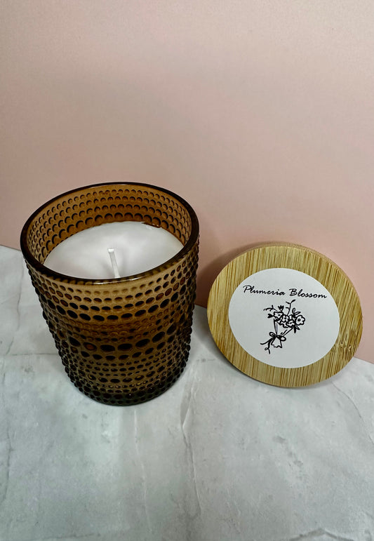 Plumeria Blossom | Pearl Amber Glass Candle