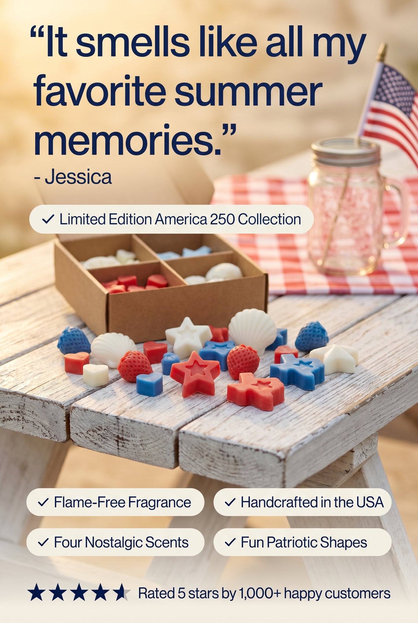 🇺🇸 Patriotic Wax Melt Collection | America 250 Wax Melts