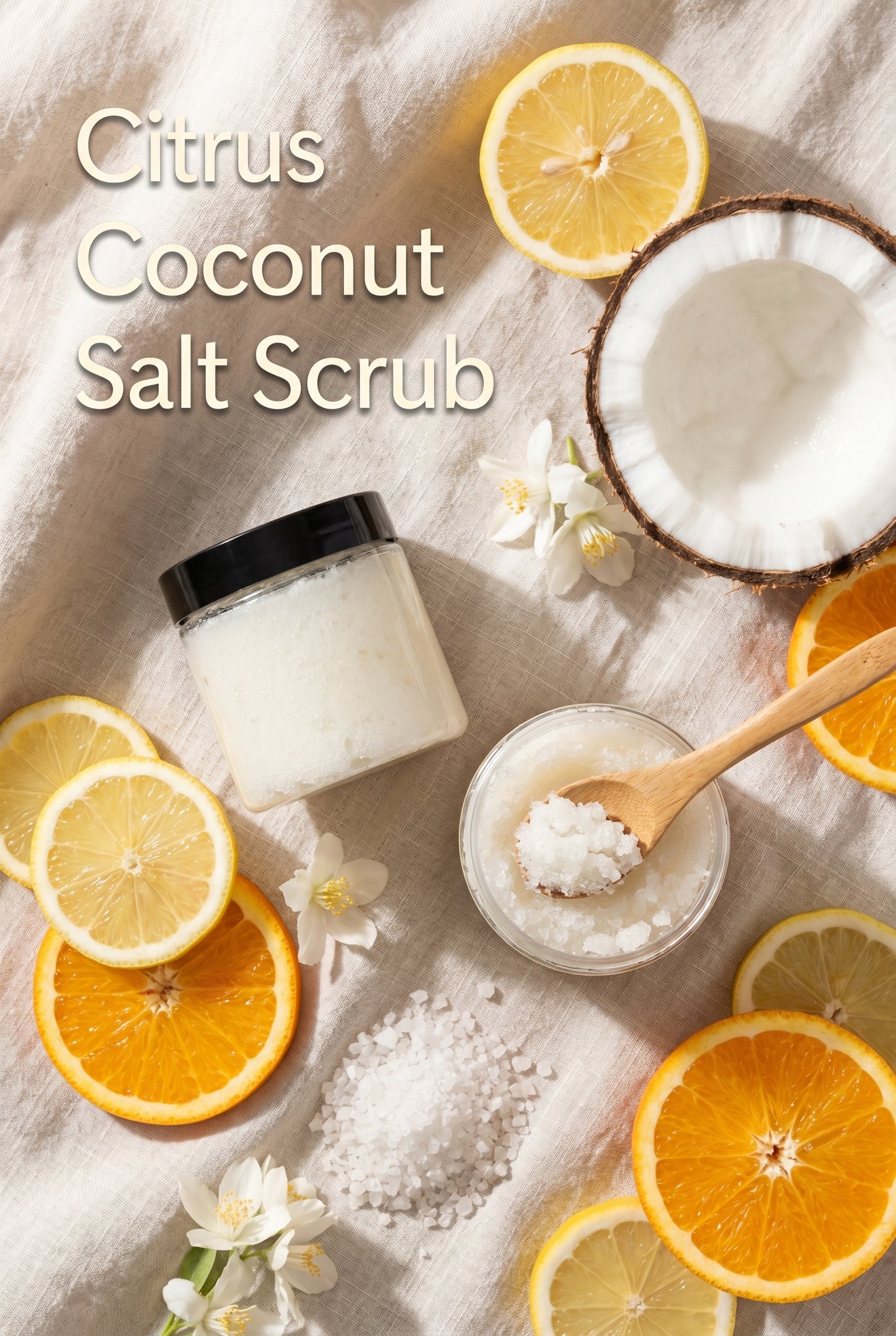 Citrus Coconut Salt Scrub | Natural Exfoliating Body Scrub