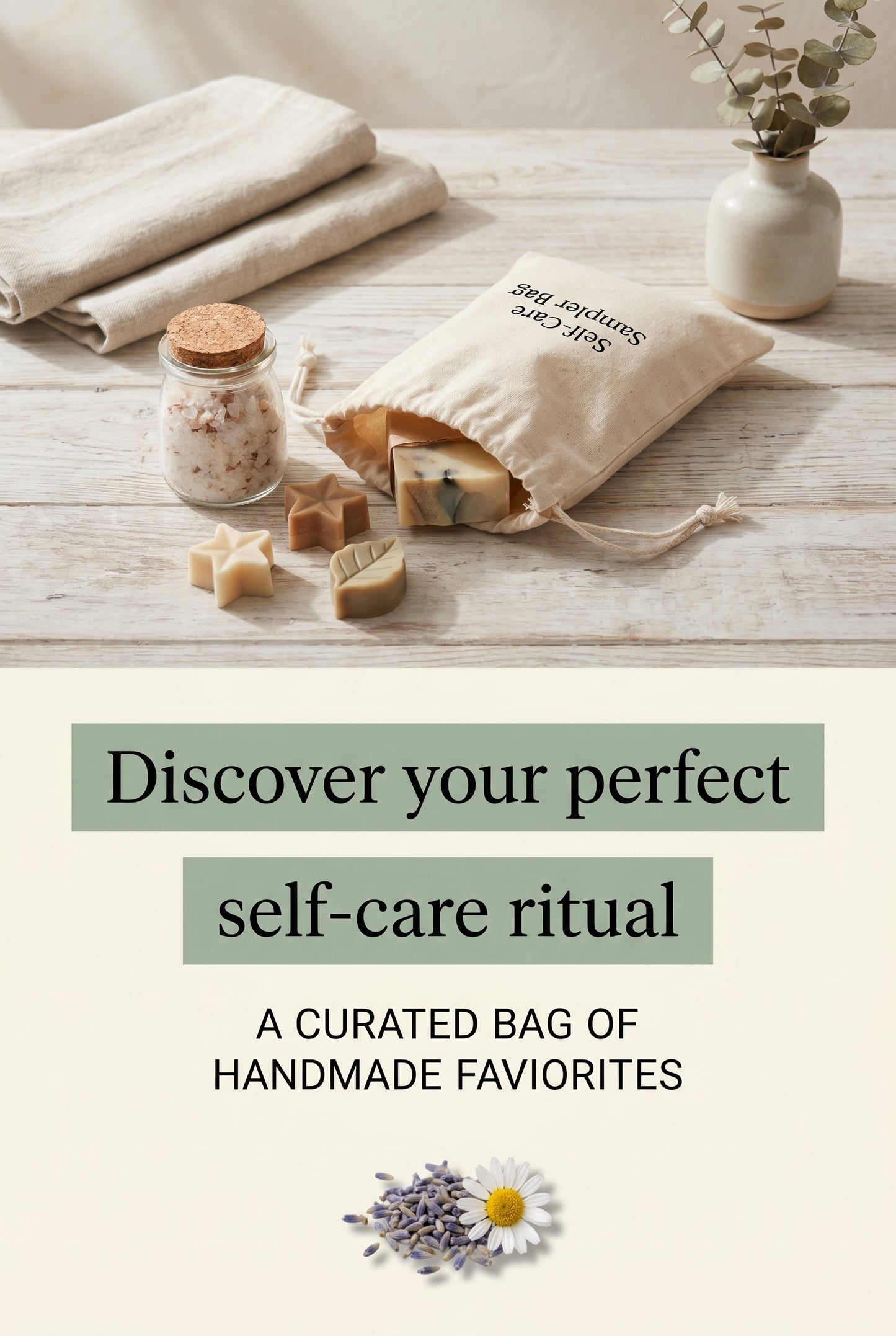 🌿 Self-Care Sampler Bag | Handmade Bath & Body Gift Set