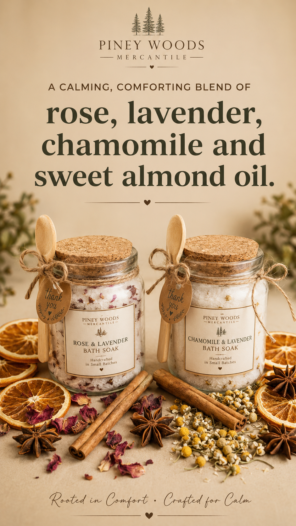 Botanical Bath Soak Duo | 🥀 Rose & Lavender Chamomile