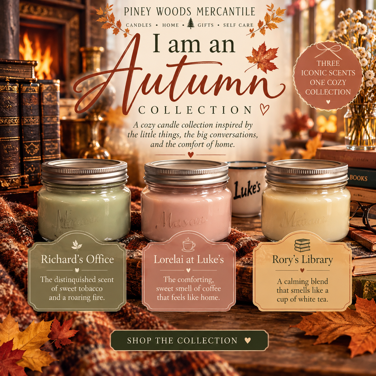 I Am an Autumn Collection – Fall Scented Candle Trio